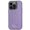 Guess GUHCP15XPSFDGSU Sequin Script Metal cietais maciņš Apple iPhone 15 Pro Max, purpura