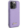 Guess GUHCP15XPSFDGSU Sequin Script Metal cietais maciņš Apple iPhone 15 Pro Max, purpura