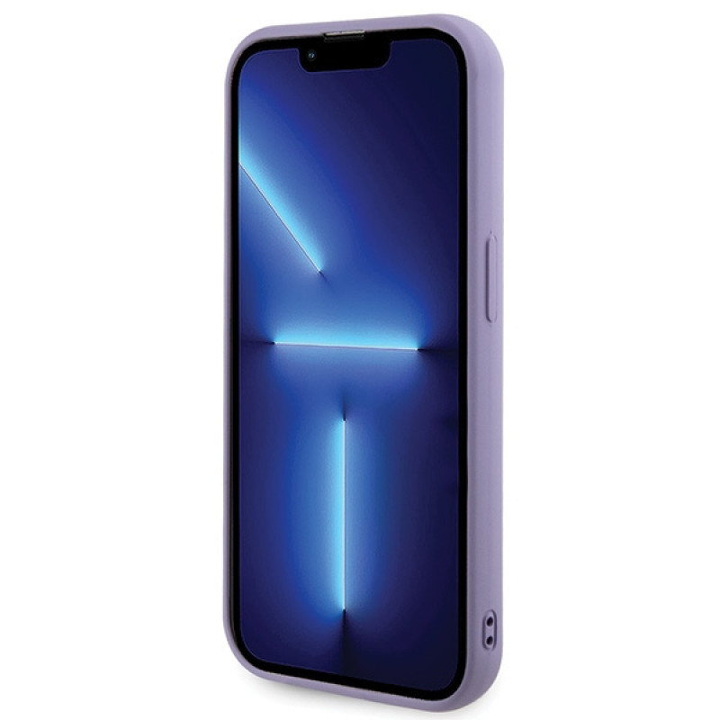 Guess GUHCP15XPSFDGSU Sequin Script Metal cietais maciņš Apple iPhone 15 Pro Max, purpura