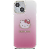 Hello Kitty HKHCP15SHDGKEP IML Gradient Electrop Kitty Head cietais maciņš Apple iPhone 15 6.1" rozā