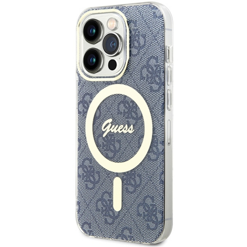 Guess GUHMP15XH4STB Apple iPhone 15 Pro Max cietais maciņš IML 4G MagSafe, zils (outlet)
