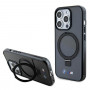 BMW BMHMP15LURSK Apple iPhone 15 Pro cietais maciņš Ring Stand M Collection MagSafe, melns
