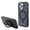 BMW BMHMP15LURSK Apple iPhone 15 Pro cietais maciņš Ring Stand M Collection MagSafe, melns