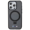 BMW BMHMP15LURSK Apple iPhone 15 Pro cietais maciņš Ring Stand M Collection MagSafe, melns
