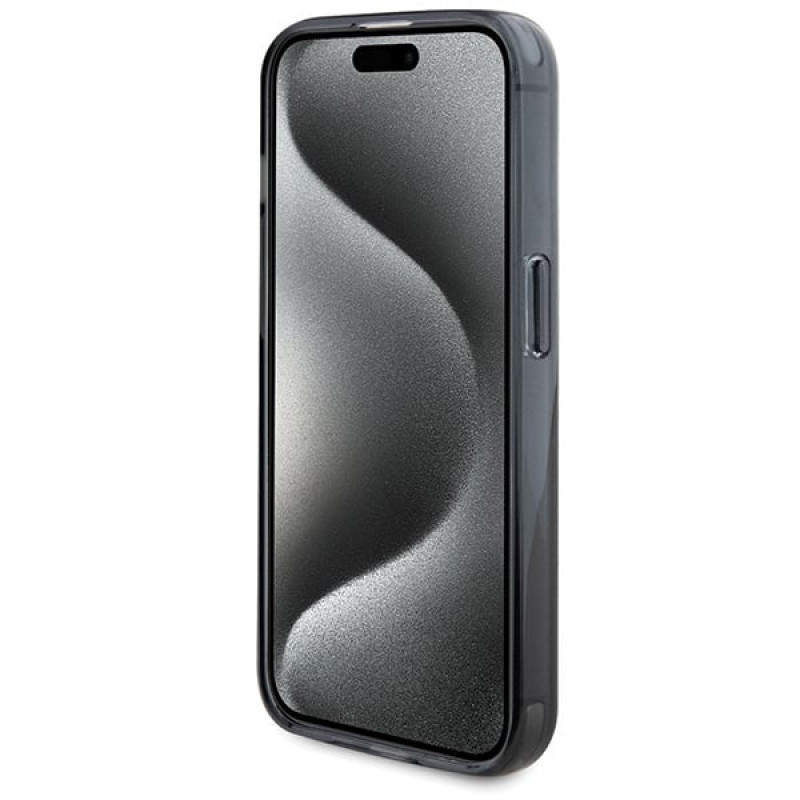 BMW BMHMP15LURSK Apple iPhone 15 Pro cietais maciņš Ring Stand M Collection MagSafe, melns