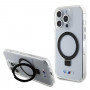 BMW BMHMP15LURST Apple iPhone 15 Pro cietais apvalks Ring Stand M Collection MagSafe, caurspīdīgs
