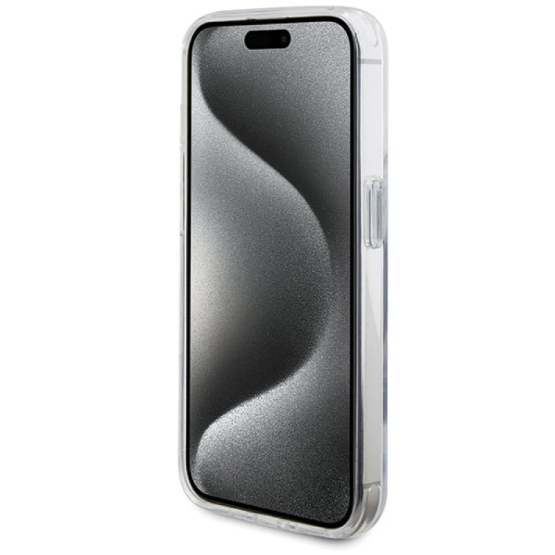 BMW BMHMP15LURST Apple iPhone 15 Pro cietais apvalks Ring Stand M Collection MagSafe, caurspīdīgs