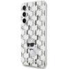 Karl Lagerfeld KLHCS23FEHNCMKLT Samsung Galaxy S23 FE (S711) cietais apvalks Monogram Choupette, caurspīdīgs