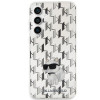 Karl Lagerfeld KLHCS23FEHNCMKLT Samsung Galaxy S23 FE (S711) cietais apvalks Monogram Choupette, caurspīdīgs