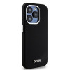 DKNY Apple iPhone 15 Pro cietais futrālis Liquid Silicone Small Metal Logo MagSafe, melns