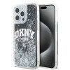 DKNY Apple iPhone 15 Pro Max cietais maciņš Liquid Glitter Big Logo, melns