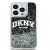 DKNY Apple iPhone 15 Pro Max cietais maciņš Liquid Glitter Big Logo, melns