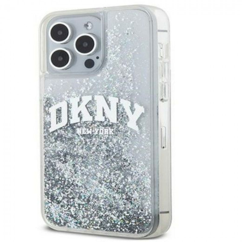 DKNY Apple iPhone 15 Pro Max cietais maciņš Liquid Glitter Big Logo