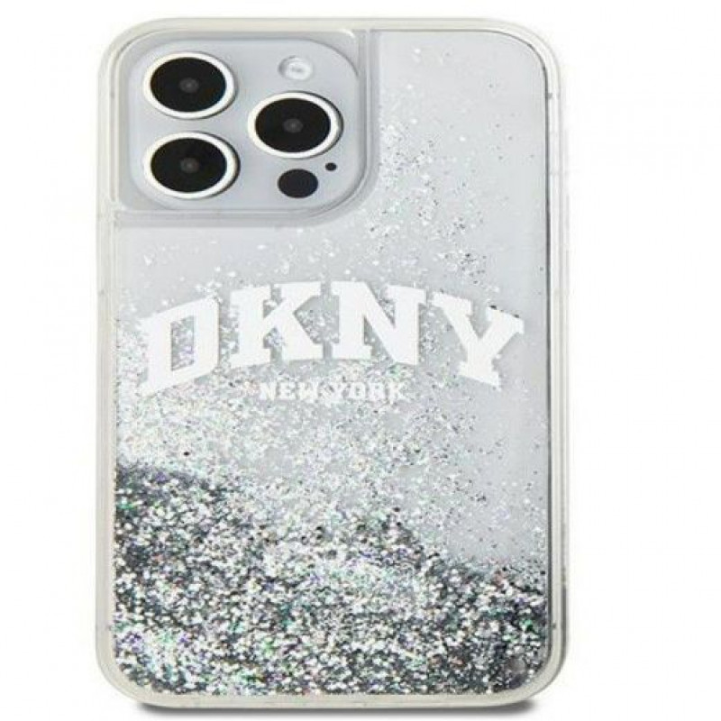 DKNY Apple iPhone 15 Pro Max cietais maciņš Liquid Glitter Big Logo