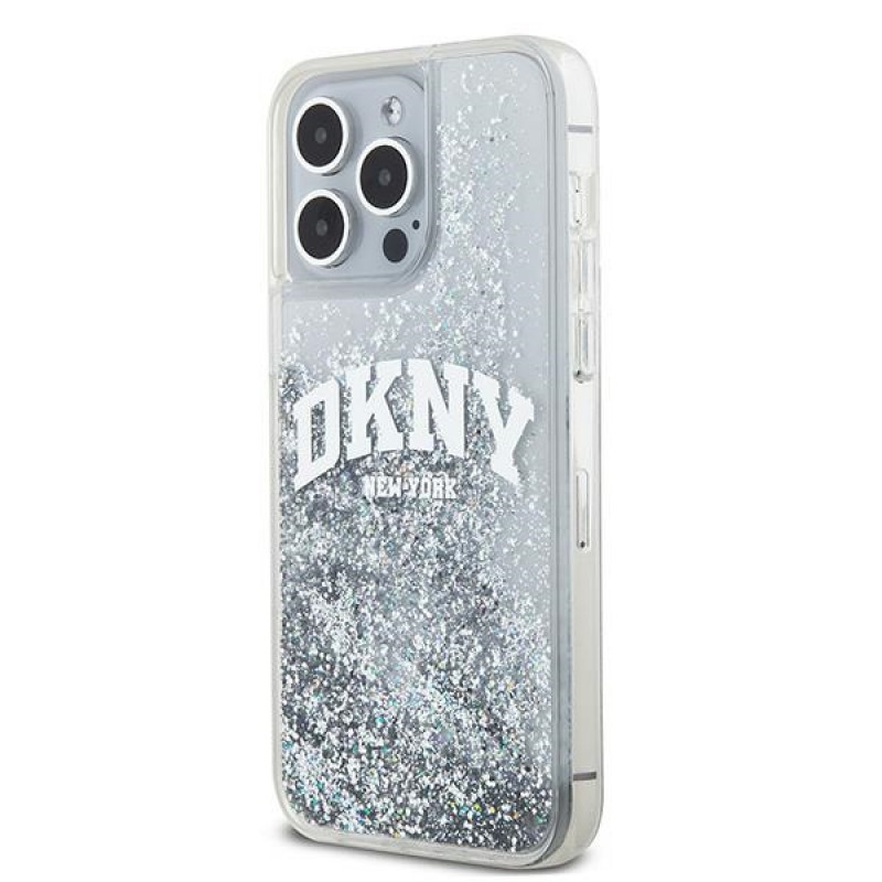 DKNY Apple iPhone 15 Pro Max cietais maciņš Liquid Glitter Big Logo
