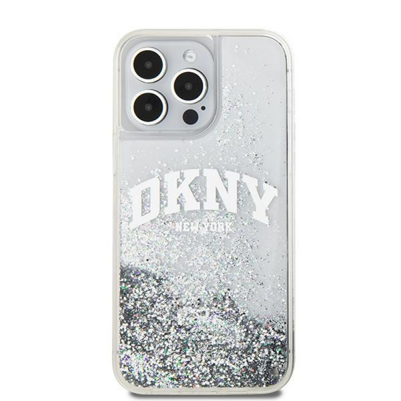 DKNY Apple iPhone 15 Pro Max cietais maciņš Liquid Glitter Big Logo