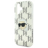 Karl Lagerfeld Apple iPhone 16 cietais maciņš IML Karl Head Electroplated, caurspīdīgs