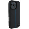 Mercedes MEHMP16L23RURBK Apple iPhone 16 Pro cietais maciņš MB Blue Line Leather MagSafe, melns