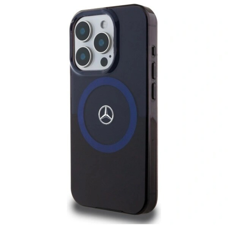 Mercedes MEHMP16X23HBIKV Apple iPhone 16 Pro Max cietais maciņš MB Double Layer BiColor MagSafe, melns zils
