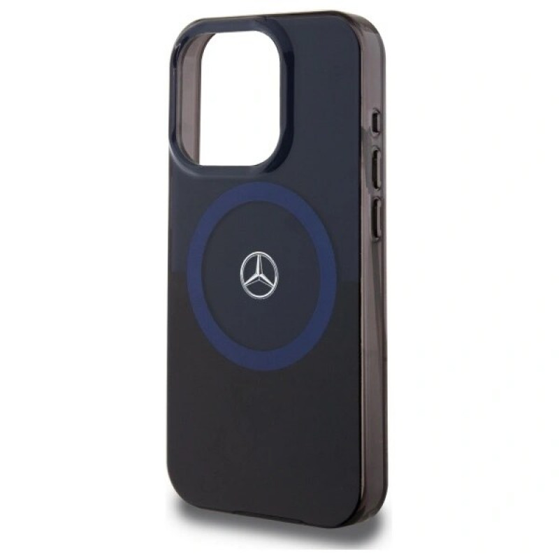 Mercedes MEHMP16X23HBIKV Apple iPhone 16 Pro Max cietais maciņš MB Double Layer BiColor MagSafe, melns zils