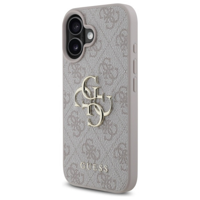 Guess GUHCP16S4GMGPI Apple iPhone 16 cietais maciņš 4G Big Logo, rozā