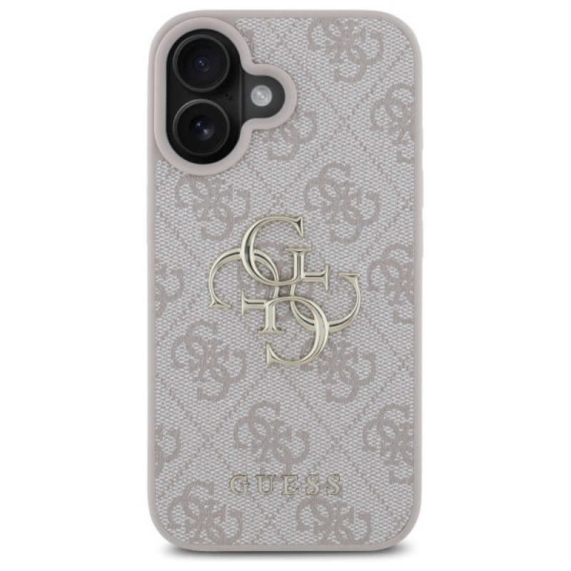Guess GUHCP16S4GMGPI Apple iPhone 16 cietais maciņš 4G Big Logo, rozā