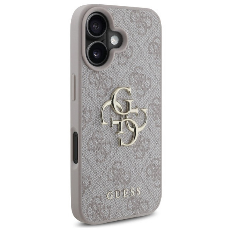 Guess GUHCP16S4GMGPI Apple iPhone 16 cietais maciņš 4G Big Logo, rozā
