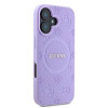 Guess Saffiano Peony Stamp MagSafe vāciņš Apple iPhone 16, purpurs
