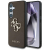 Guess Grained Big 4G Logo Small Classic Logo cietais maciņš Samsung Galaxy S25+, brūns