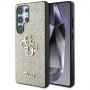 Guess Fixed Glitter Big 4G Metal Logo cietais maciņš Samsung Galaxy S25 Ultra, zelta