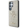 Guess Fixed Glitter Big 4G Metal Logo cietais maciņš Samsung Galaxy S25 Ultra, zelta