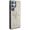 Guess Fixed Glitter Big 4G Metal Logo cietais maciņš Samsung Galaxy S25 Ultra, zelta