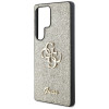Guess Fixed Glitter Big 4G Metal Logo cietais maciņš Samsung Galaxy S25 Ultra, zelta