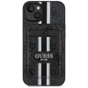 Guess 4G Stripes MagSafe Wallet vāciņš ar maciņu Apple iPhone 15, melns