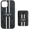 Guess 4G Stripes MagSafe Wallet vāciņš ar maciņu Apple iPhone 15, melns