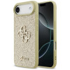 Guess Fixed Glitter Big 4G cietais maciņš Apple iPhone Air, zelta