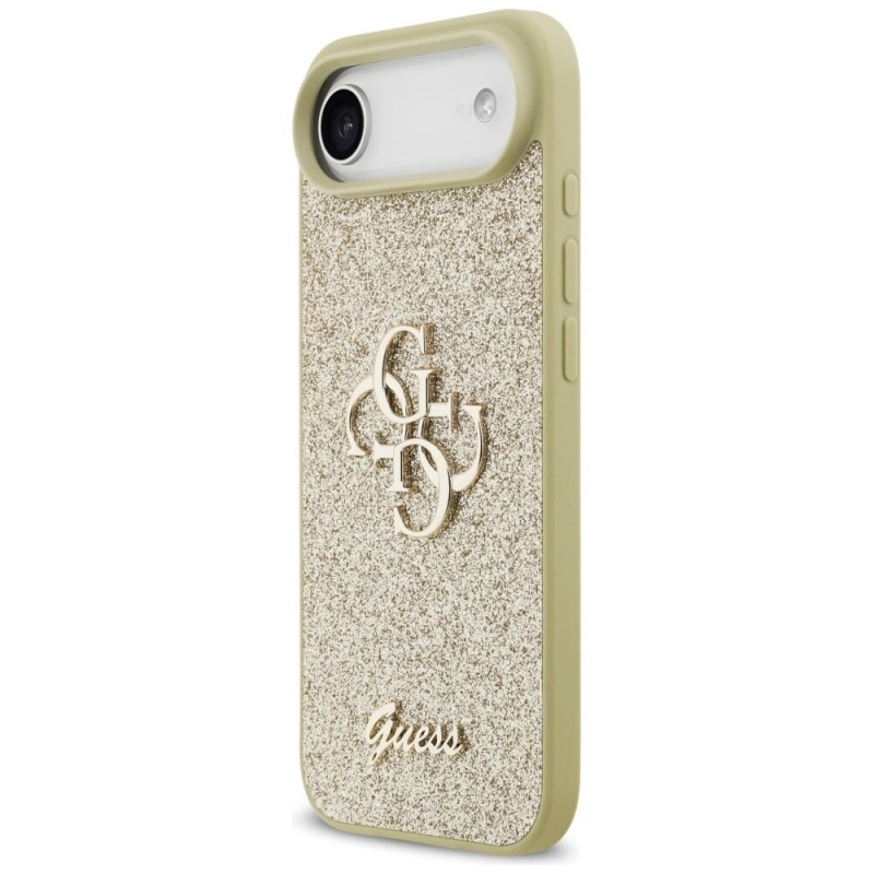Guess Fixed Glitter Big 4G cietais maciņš Apple iPhone Air, zelta