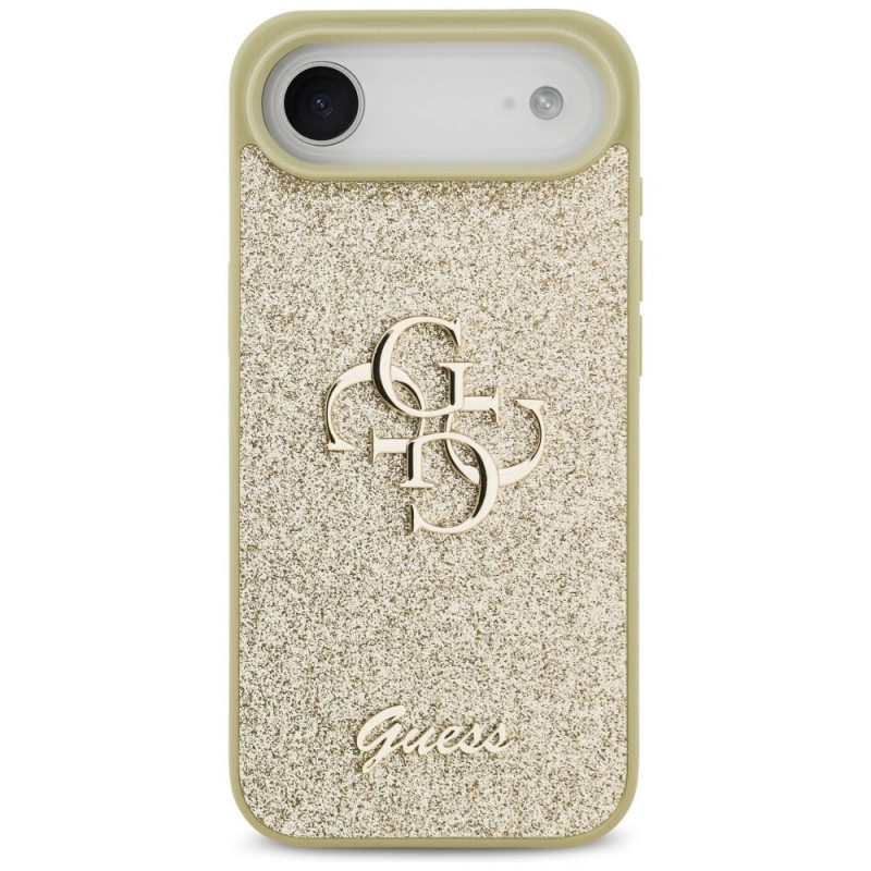 Guess Fixed Glitter Big 4G cietais maciņš Apple iPhone Air, zelta