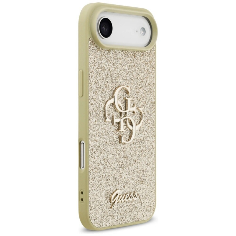 Guess Fixed Glitter Big 4G cietais maciņš Apple iPhone Air, zelta