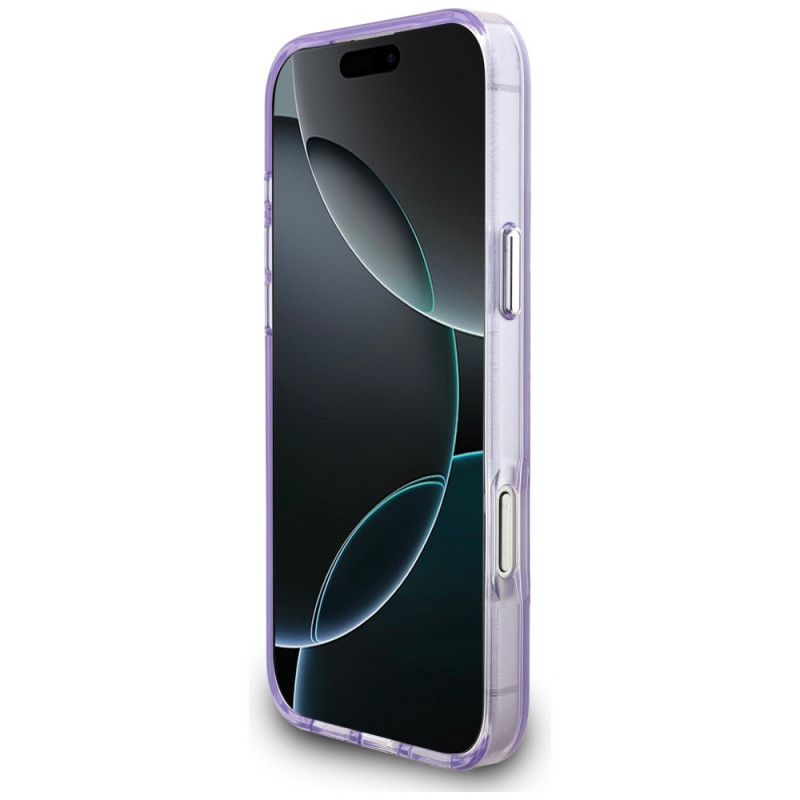 Karl Lagerfeld KLD22568 IML Aquarelle Karl & Choupette & Logo MagSafe vāciņš Apple iPhone 17 Pro Max, purpura