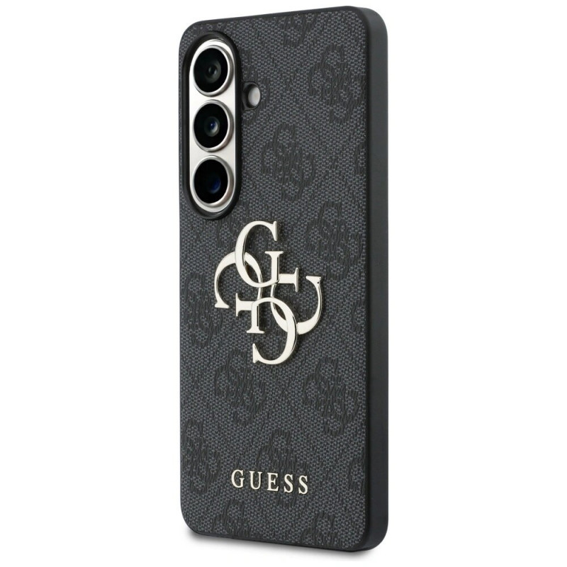 Guess GUE005301 4G Big Metal Logo cietais maciņš Samsung Galaxy S26+, melns