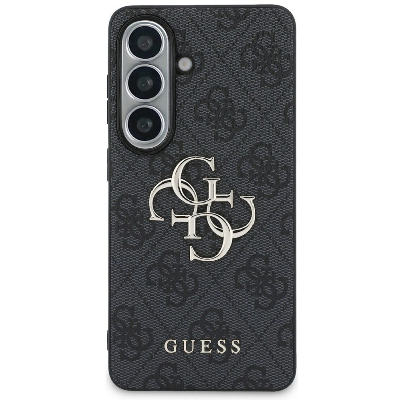 Guess GUE005301 4G Big Metal Logo cietais maciņš Samsung Galaxy S26+, melns