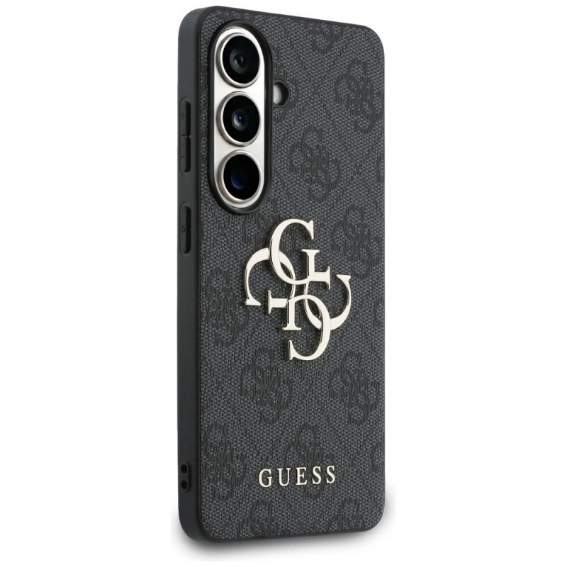 Guess GUE005301 4G Big Metal Logo cietais maciņš Samsung Galaxy S26+, melns