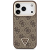 Guess 4G PU Triangle Logo & Stand Camera MagSafe maciņš Apple iPhone 18 Pro Max / 17 Pro Max, brūns