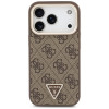 Guess 4G PU Triangle Logo & Stand Camera MagSafe maciņš Apple iPhone 18 Pro / 17 Pro, brūns