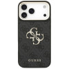 Guess 4G Big 4G Classic Logo Big Strap Metal Buttons vāciņš ar siksnu Apple iPhone 18 Pro Max / 17 Pro Max, melns