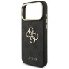Guess 4G Big 4G Classic Logo Big Strap Metal Buttons vāciņš ar siksnu Apple iPhone 18 Pro Max / 17 Pro Max, melns