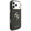 Guess 4G Big 4G Classic Logo Big Strap Metal Buttons vāciņš ar siksnu Apple iPhone 18 Pro / 17 Pro, melns