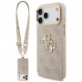 Guess 4G Big 4G Classic Logo Big Strap Metal Buttons maciņš ar siksniņu Apple iPhone 18 Pro Max / 17 Pro Max, rozā