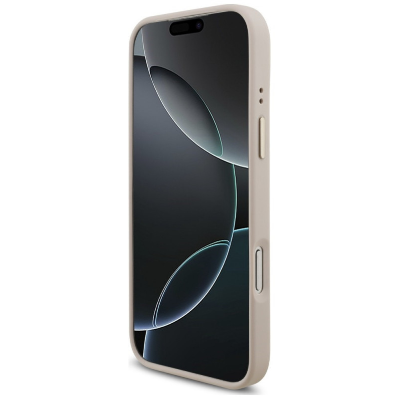 Guess 4G Big 4G Classic Logo Big Strap Metal Buttons maciņš ar siksniņu Apple iPhone 18 Pro Max / 17 Pro Max, rozā
